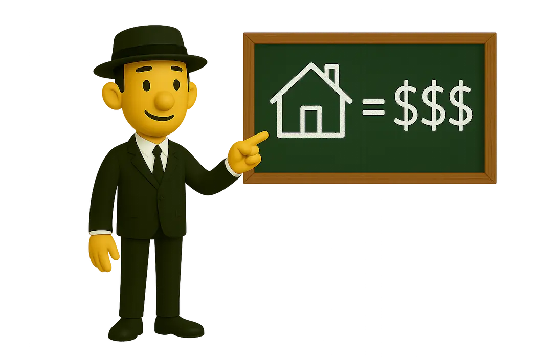 Mr Able with chalkboard